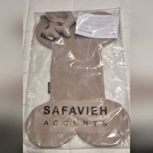 Safavieh Taupe Knit Dog Bone Stocking